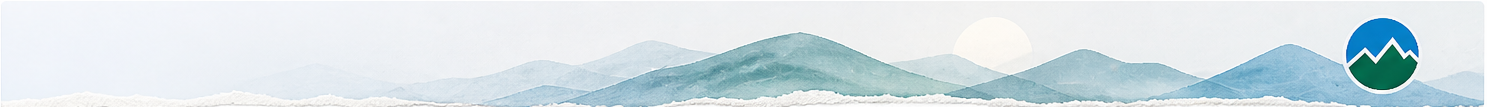 Watercolor mountain banner for the Geospatial Harmonization with LLMs home page.