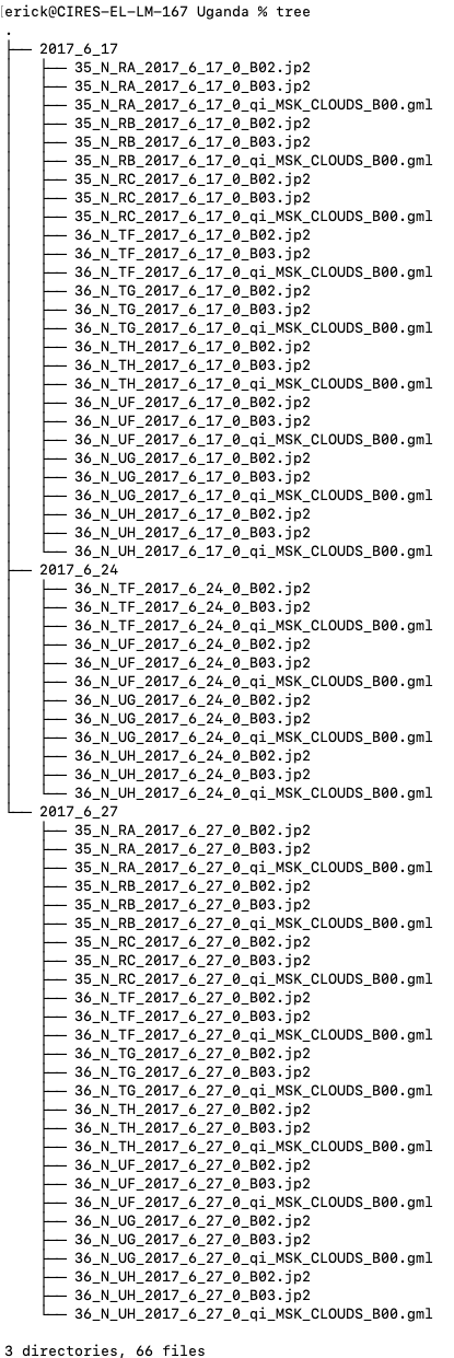 Uganda Sentinel-2 File Structure
