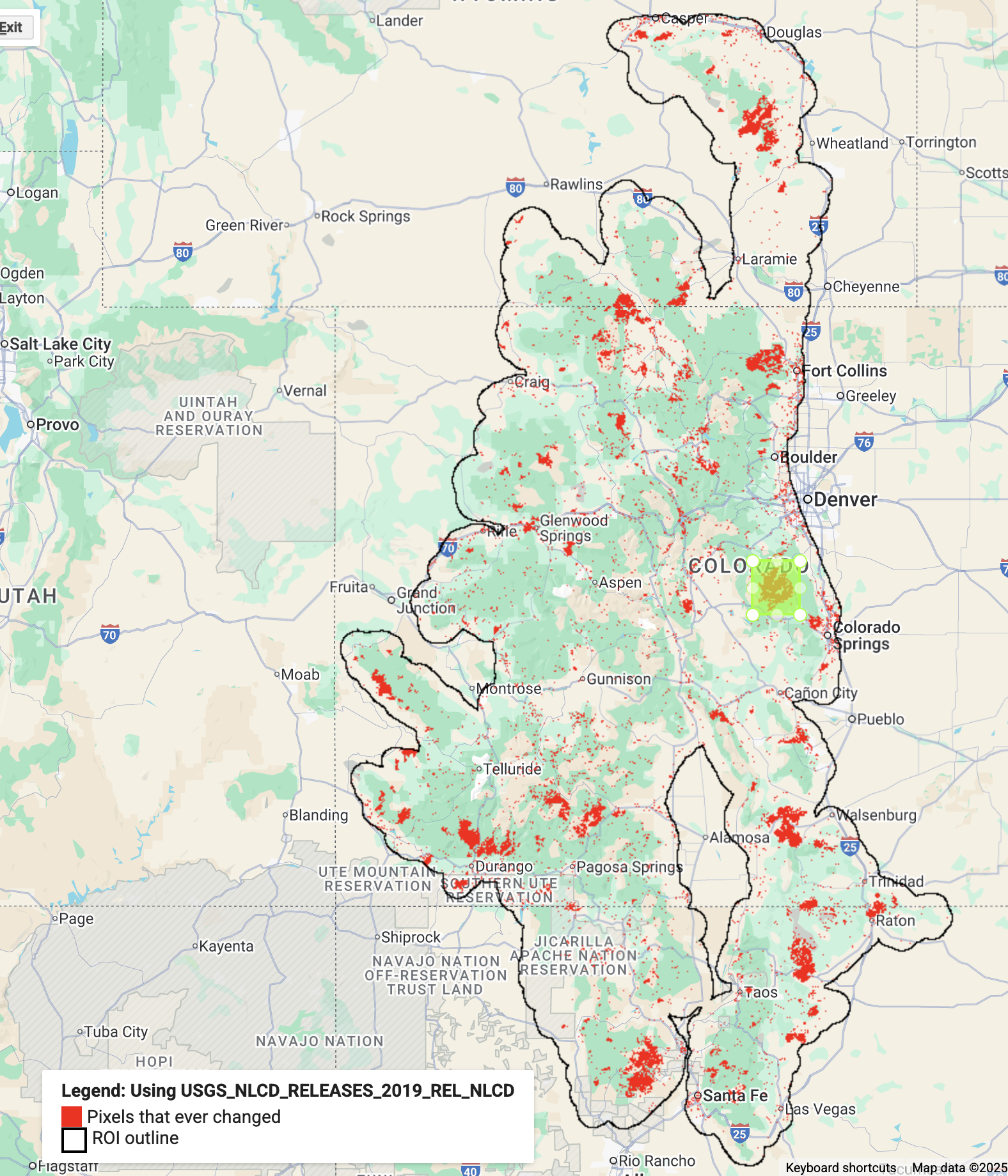 Interactive exploratory map of Hayman Fire
