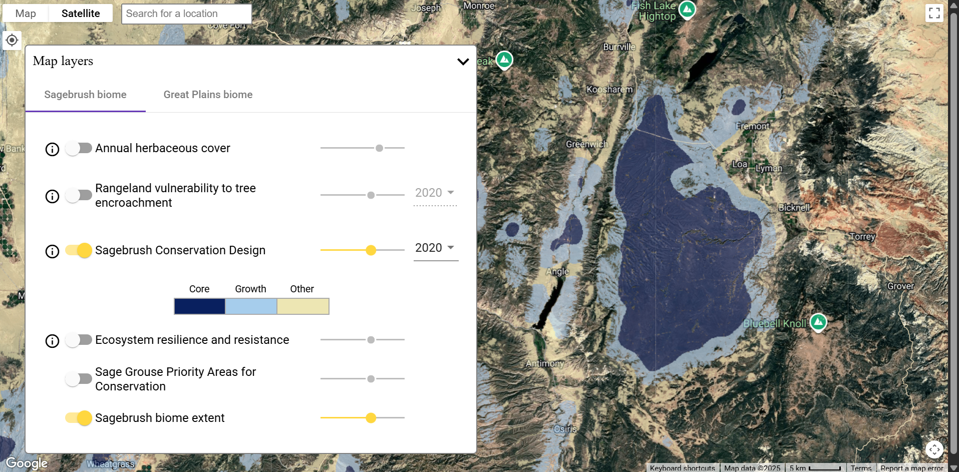Sagebrush Conservation Design - Study Area